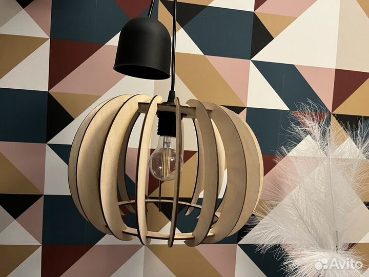 Деревянная люстра