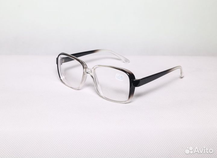 Очки для зрения с диоптриями -2 (черные)