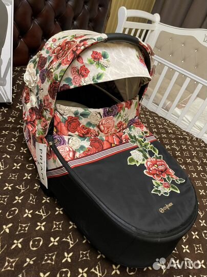 Коляска люлька cybex priam spring blossom