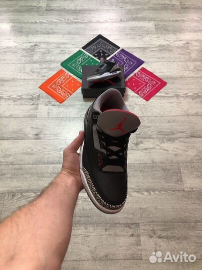 Кроссовки Nike air Jordan 3 retro black