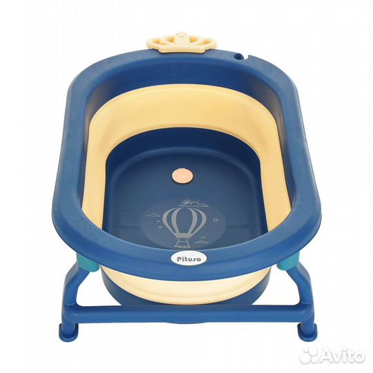 Детская ванна складная 87 см Pituso,Синяя с желтым