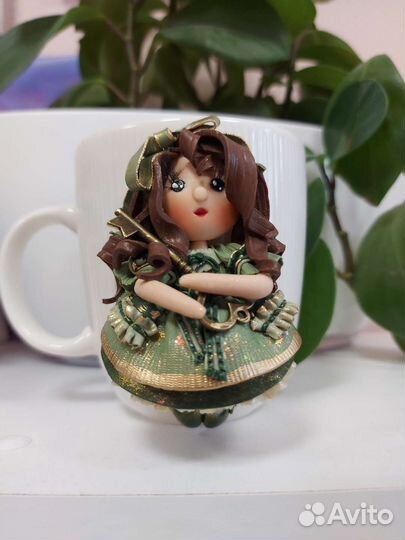 Кружки с лепкой из полимерной глины