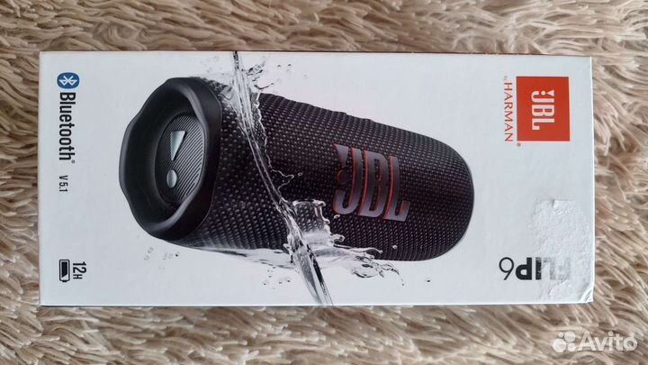 Колонка JBL flip 6 (чёрная) - оригинал, новая