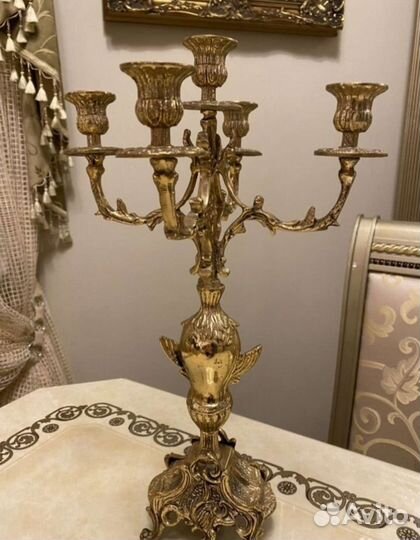 Подсвечник бронза новый