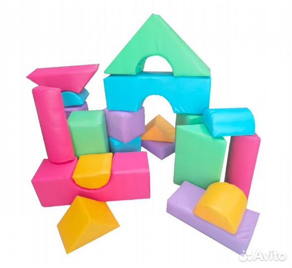 Мягкий игровой набор Конструктор 20 фигур