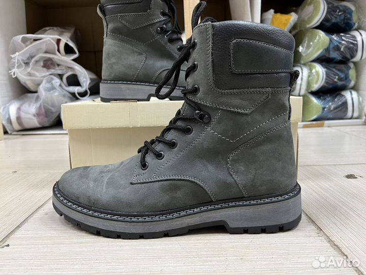 Ботинки зимние кожаные