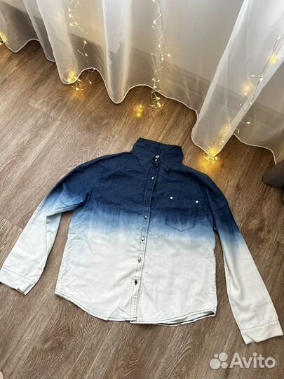 Рубашка джинсовая градиент