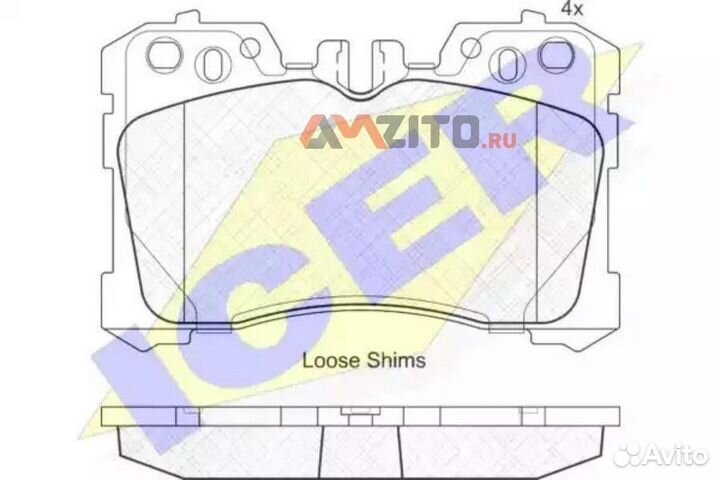 Icer 181935 Колодки торм. lexus LS 460 LS600h(07)