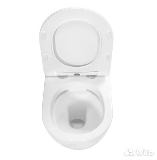 Подвесной безободковый унитаз REA мрамор Польша