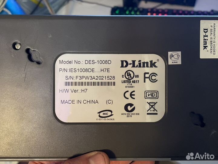 Коммутатор сети D-link des 1008d