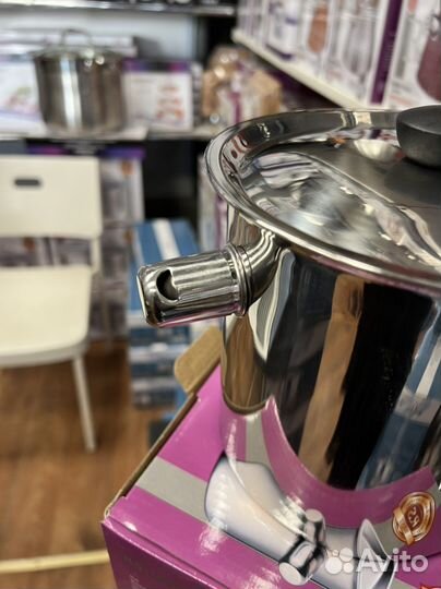 Молочник из нержавеющей стали с крышкой 2л