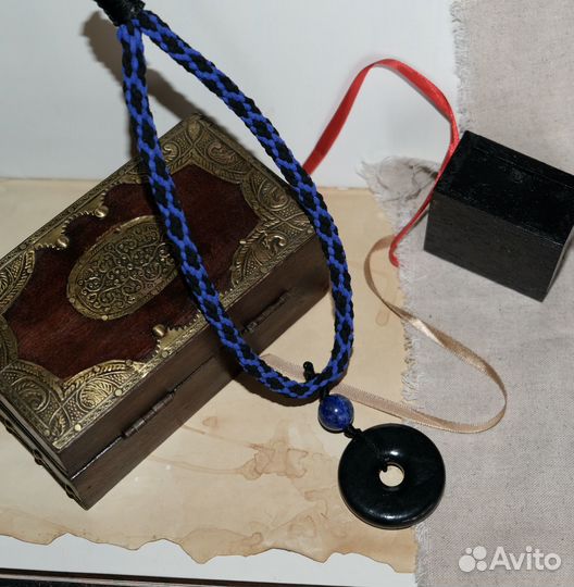 Чёрный нефрит Диск Би ритуальный предмет