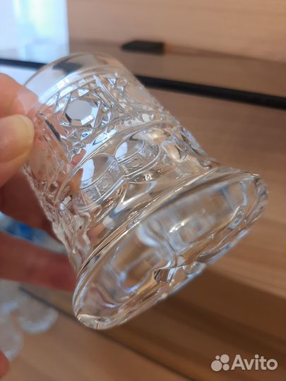 Набор рюмок купоросное стекло СССР