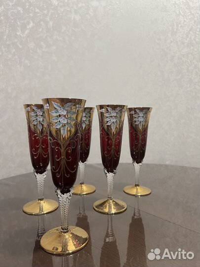 Бокалы чешский хрусталь