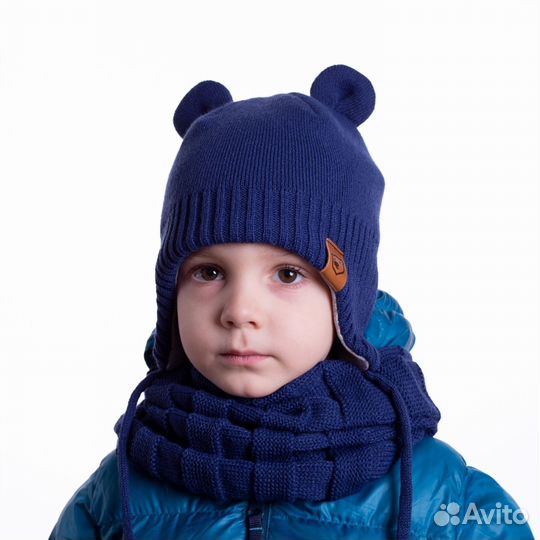 Комплект новый шапка+снуд 