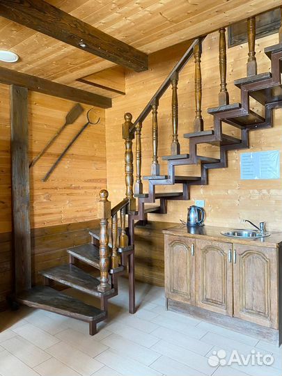 Дом баня на берегу озера