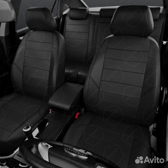 Авточехлы из экокожи Subaru Forester 4 13-19 черн