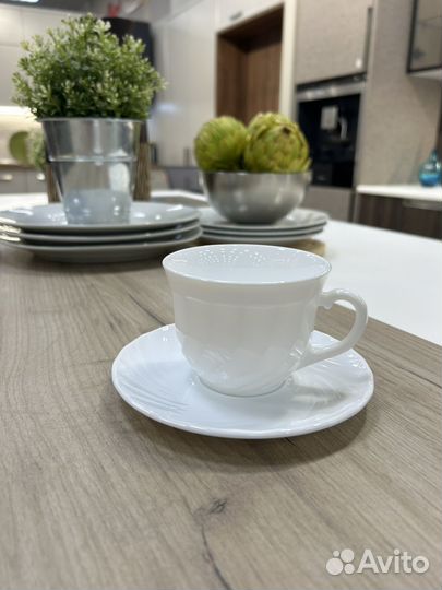 Чашка с блюдцем набор ARC france белый