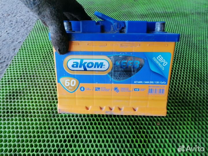 Аккумулятор акб 60Ah 560А Аком 6ст60VL обрат. Б/У