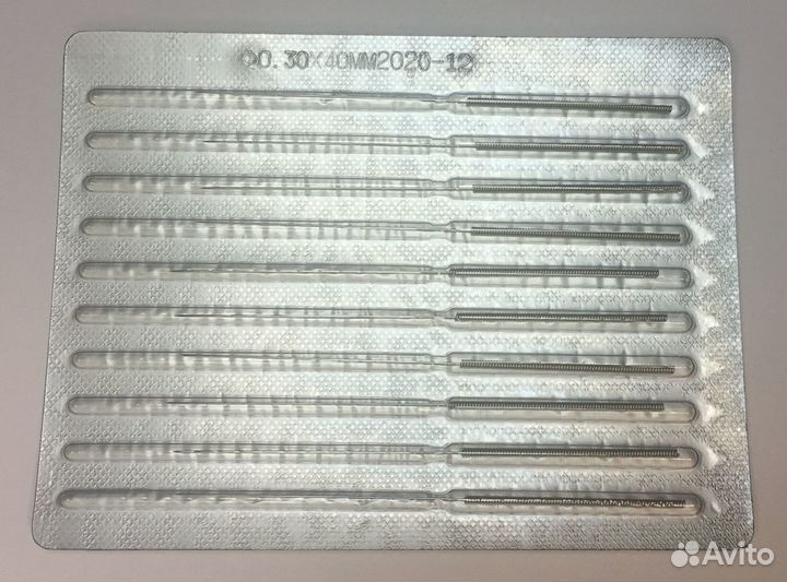 Иглы корп 0,3х50мм Субал с ручкой из нерж стали