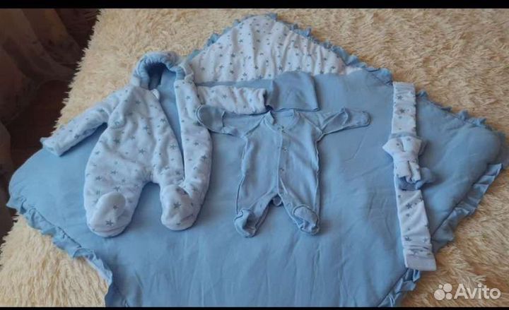 Конверт на выписку для мальчика зимний