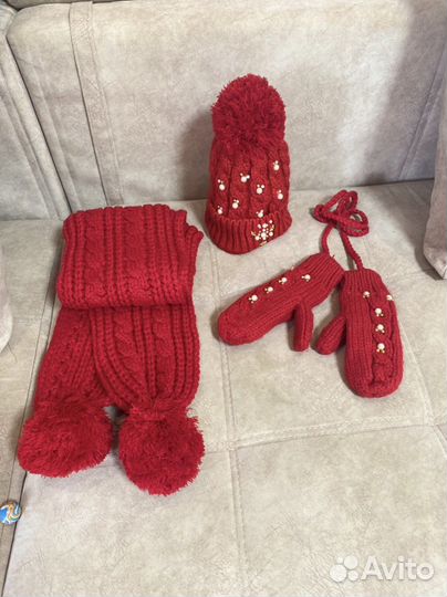 Варежки,шапка,шарф