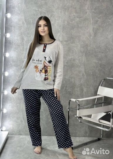 Пижама, домашний костюм на флисе