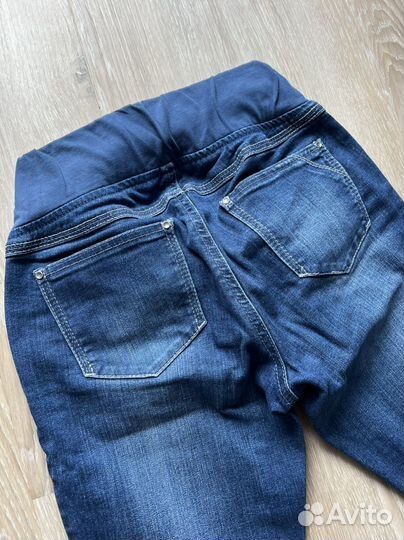 Джинсы платье и футболка для беременной