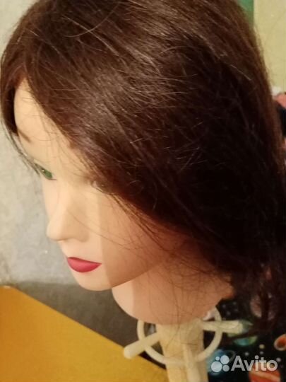 Голова манекен натуральные волосы