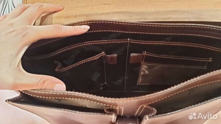 Кожаный портфель ручной работы, Tonelli Vomo