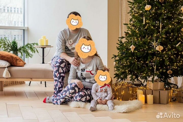 Пижамы на фотосессию Family look на троих