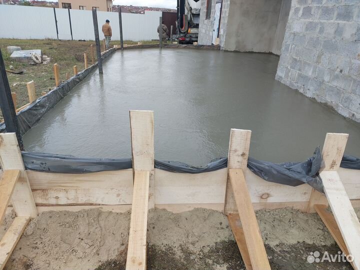 Бетонирование полов, дорожек, площадок, отмосток