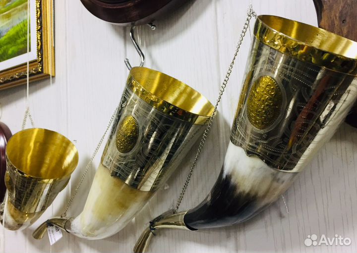 Кубок рог для питья вина