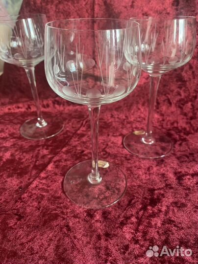 Фужеры бокалы богемия Чехословакия