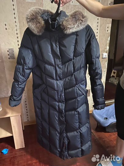Пуховик женский длинный 54р