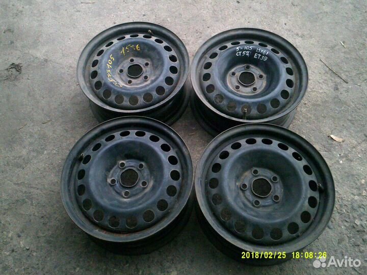 Диски штамп. R 15 - 4 шт. 5х105 Шевроле Круз