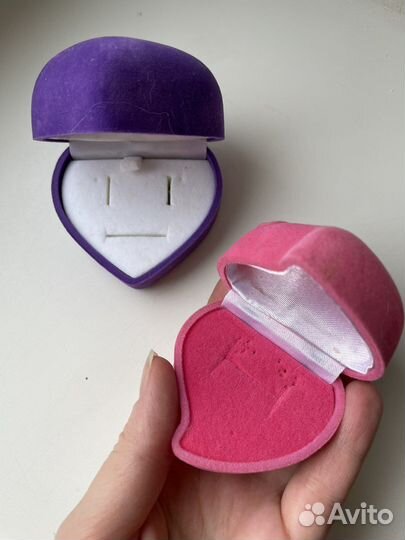 Футляр для украшений бархатное сердце