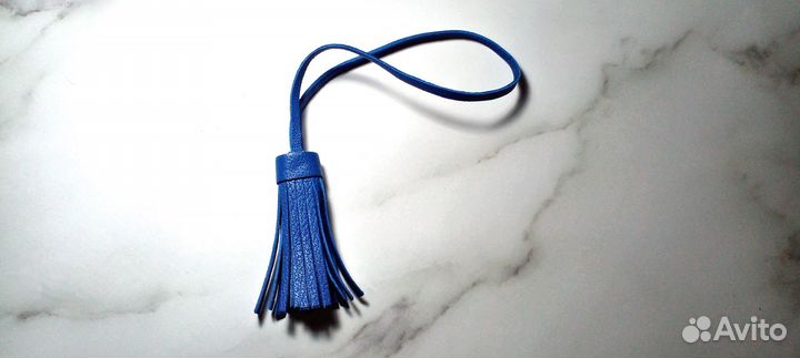 Кожаная кисточка для сумки, рюкзака, Новая Лазурь