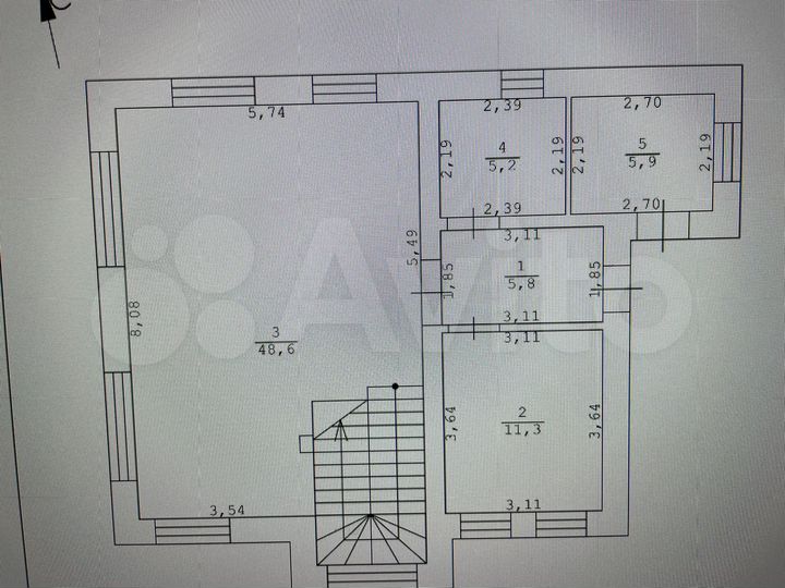 Дом 155 м² на участке 6 сот.