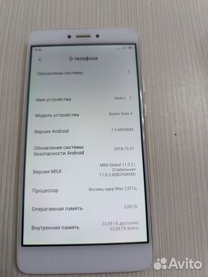 Xiaomi Redmi Note 4, 3/32 ГБ