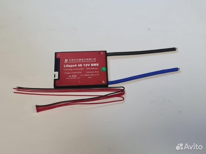 Плата контроля BMS lifepo4 4S 12V 40A