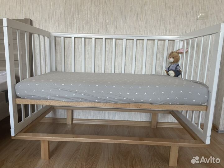 Детская кроватка happy baby mirra+матрас