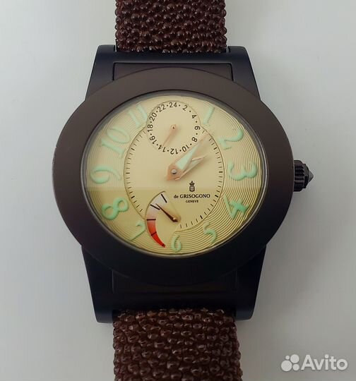 DeGrisogono Tondo Unisex Watch in 18kt Black Gold