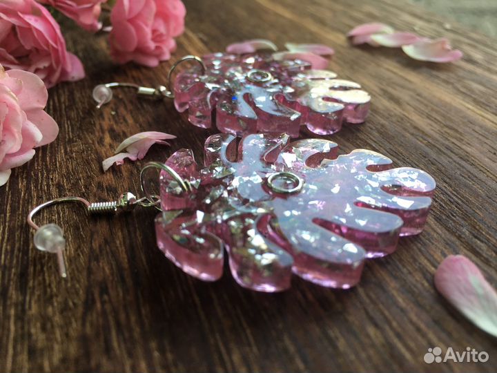 Серёжки из эпоксидной смолы