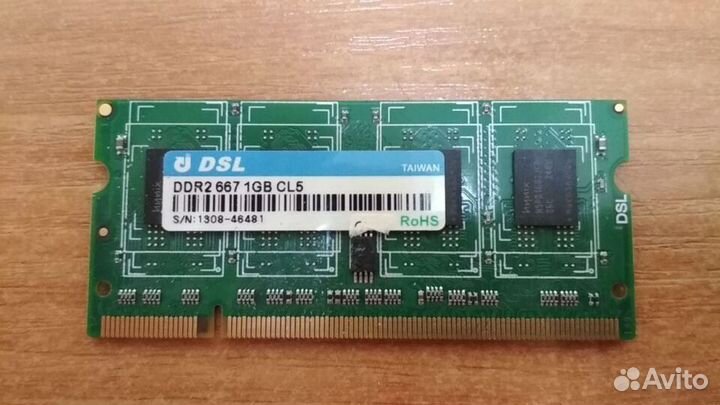 SO-dimm DSL DDR2 667 1Gb cl5 для ноутбука