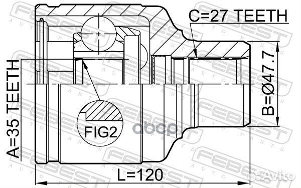Шрус 1411-rexi 1411-rexi Febest