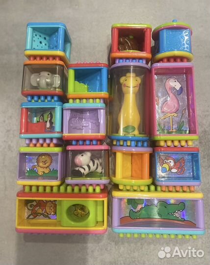 Сенсорные кубики fisher price 15шт