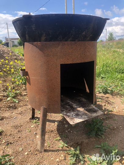 Казан чугунный с печкой на 80 литров
