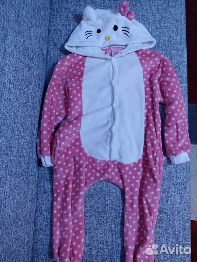 Пижама детская, халат, 116, Hello Kitty