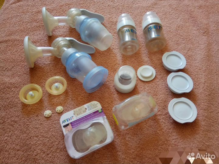 Молокоотсос, бутылочки, накладки на сосок Avent